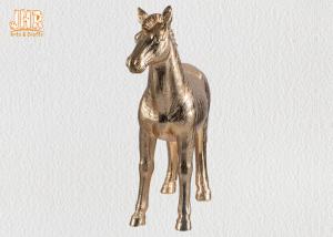 Quality Decorative Gold Leaf Polyresin Animal Figurines Horse Sculpture Table Statue wholesale