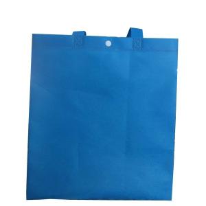 Quality 90g blue New Products Foldable Promotional Non-woven Shopping Bag with white fastener wholesale