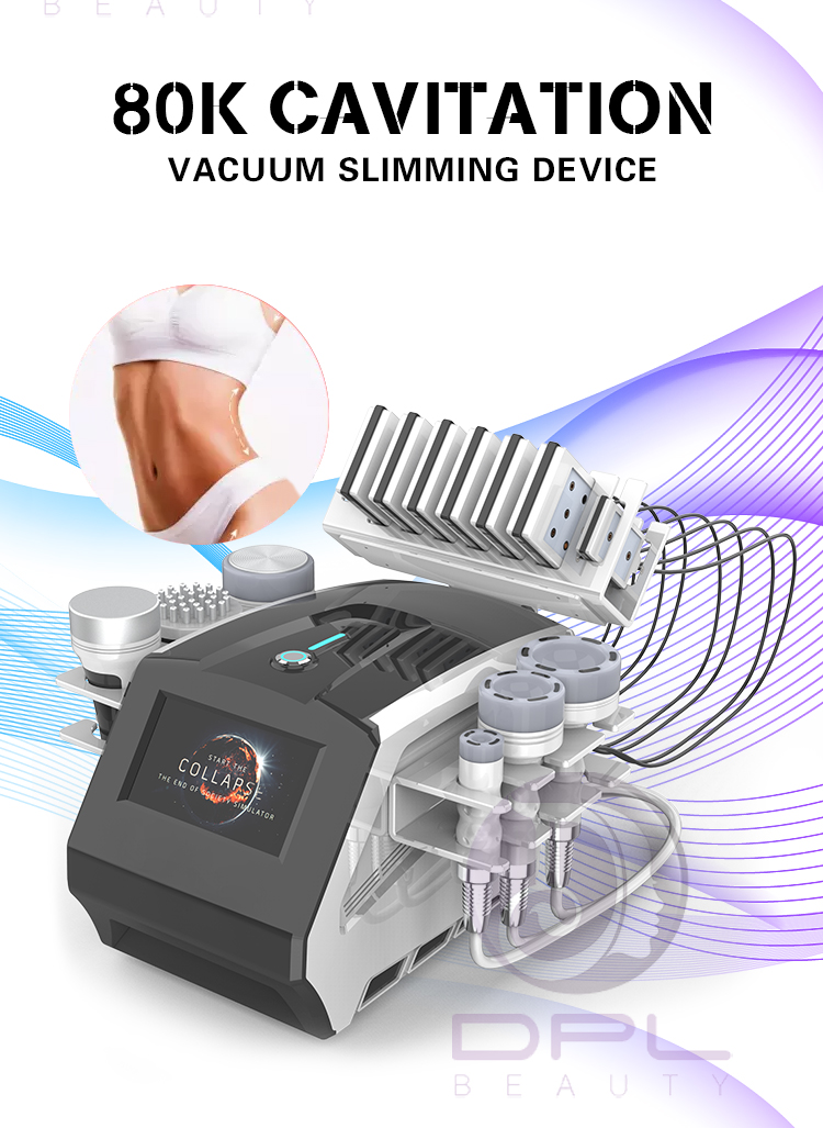 DPL Portable cavitation et radiofrquence 80 40K Cavitation Machine 6 in 1 Fat Removal Ultrasonic Cavitation Slimming Machine