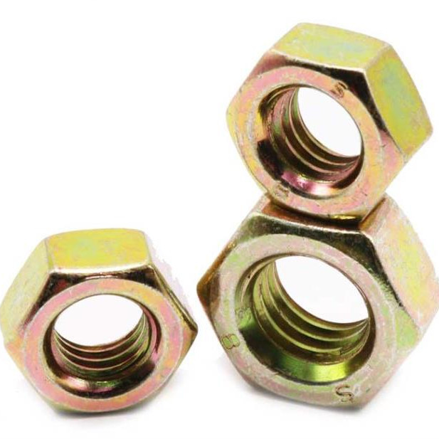 Class 4 6 8 Zinc Yellow Plated Din934 Hex Nut / M6 Hexagon Nut