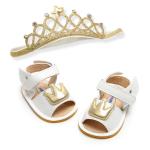 Prince and princess angel wings Crown shoes Wedding gift girl toddler sandals
