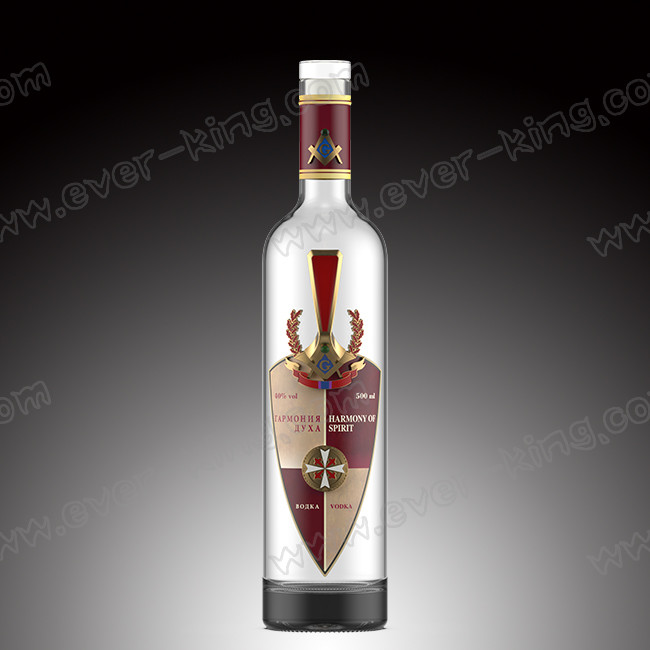 Custom Shield Stickers Printing Metal Liquor Bottle Label Waterproof