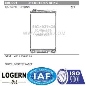 Quality OEM 6555000003 MERCEDES BENZ Radiator Replacement For Ng90 17tons'87-00 wholesale
