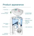 Combo Electric Toothbrush IPX4 Countertop Water Flosser Teeth Whitening 600ml
