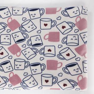 Quality Polyester Spandex Soft Velour Fabric Digital Cartoon Print For Garment Dress wholesale