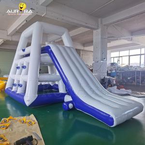 Quality Blue PVC Inflatable Water Toys Airtight Floating Water Slide For Lake wholesale