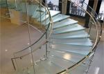 Cable Railing 38mm Curved Marble Staircase Screw Bolted Installation For