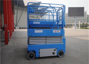 Quality Blue Color Portable Scissor Lift , Mid Rise Scissor Lift 110v 220v 240v 380v Voltage wholesale