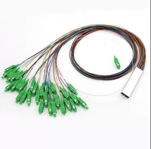 Quality 1X16 Single Mode Fiber Splitter 0.9mm Mini Blockless Fiber Optic Splitter Steel Tube wholesale