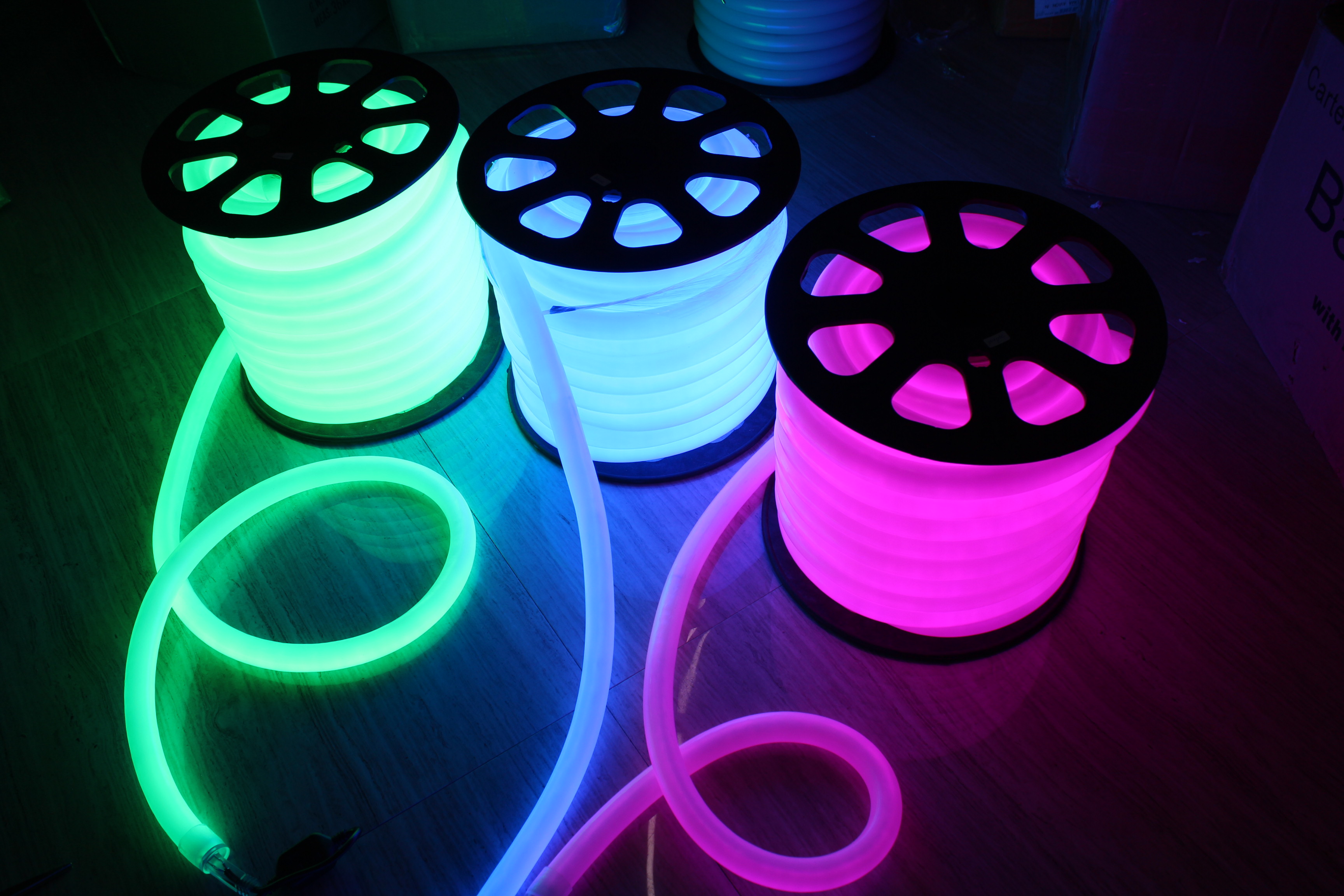 high bright led neon flex light green colour 110v 25mm for outdoor