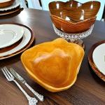 15-45CM Hand-Carved Wooden Bowls for Home Decor Dining Table Customized Logo