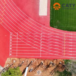 Quality Outdoor Sports Pre-made Athletic Running Track Installation Colored Rubber Granules wholesale
