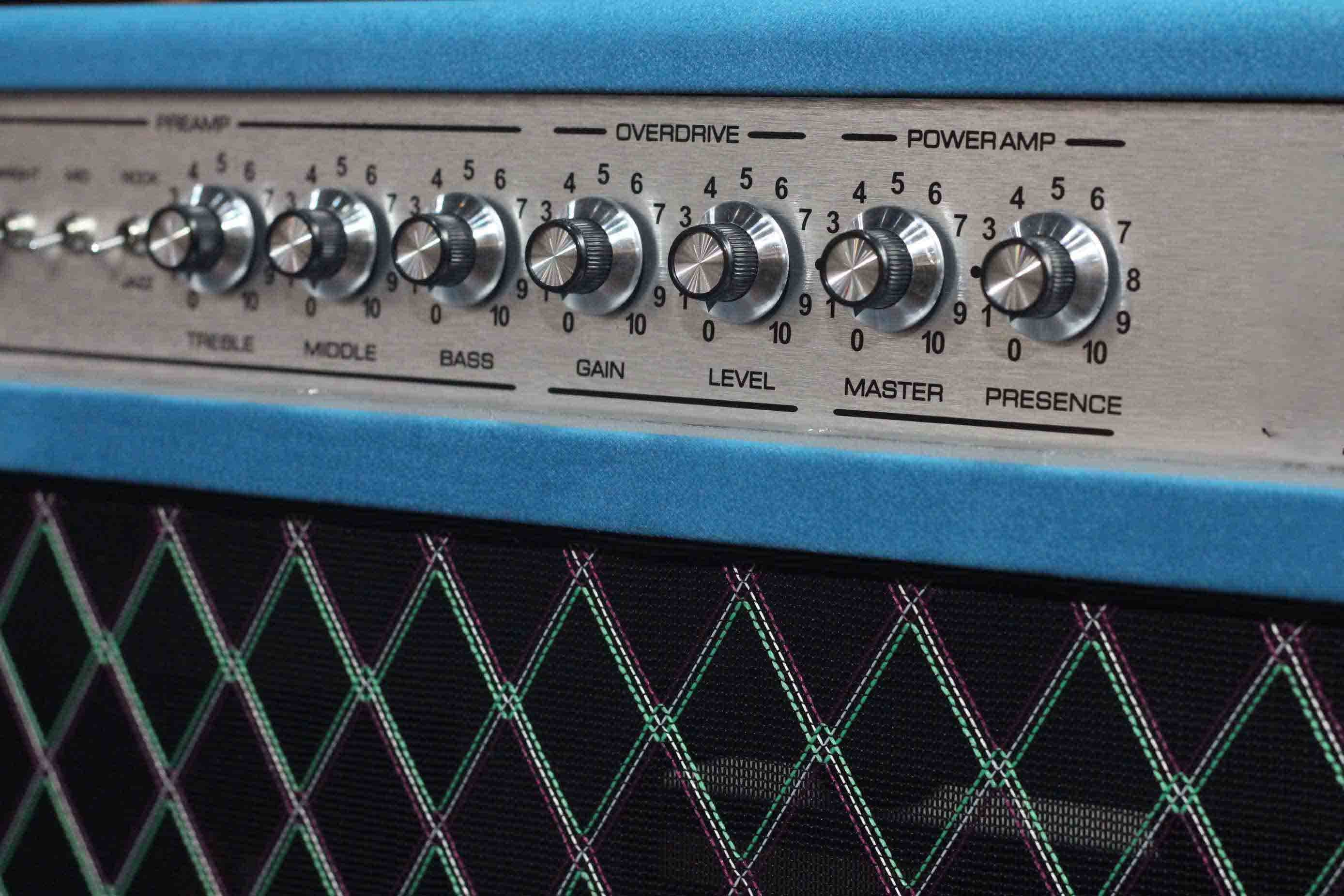 Custom Dumble Clone 2025 Overdrive Reverb 50-Watt Hand-Wired Tube Head-Suede Blue JJ Tubes 50W