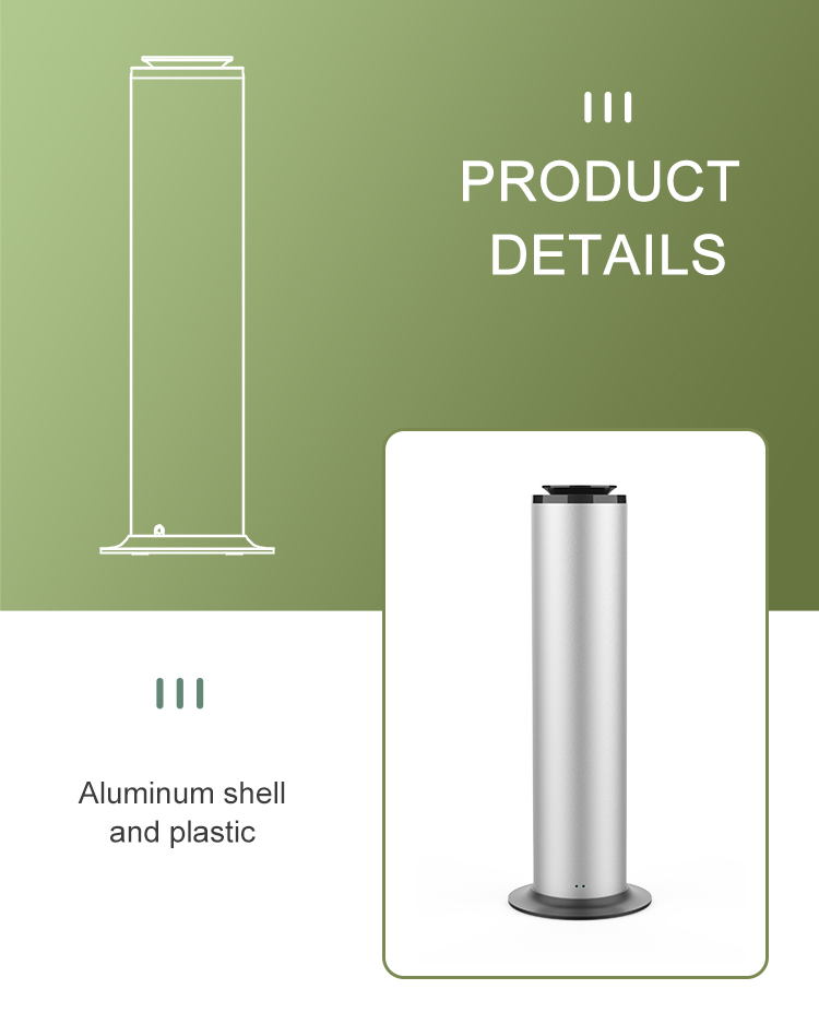 Electric Scent Diffusers Large Capacity Fragrance Scent Oil Diffusers Portable Remote Control Vertical Waterless Scent Diffuser