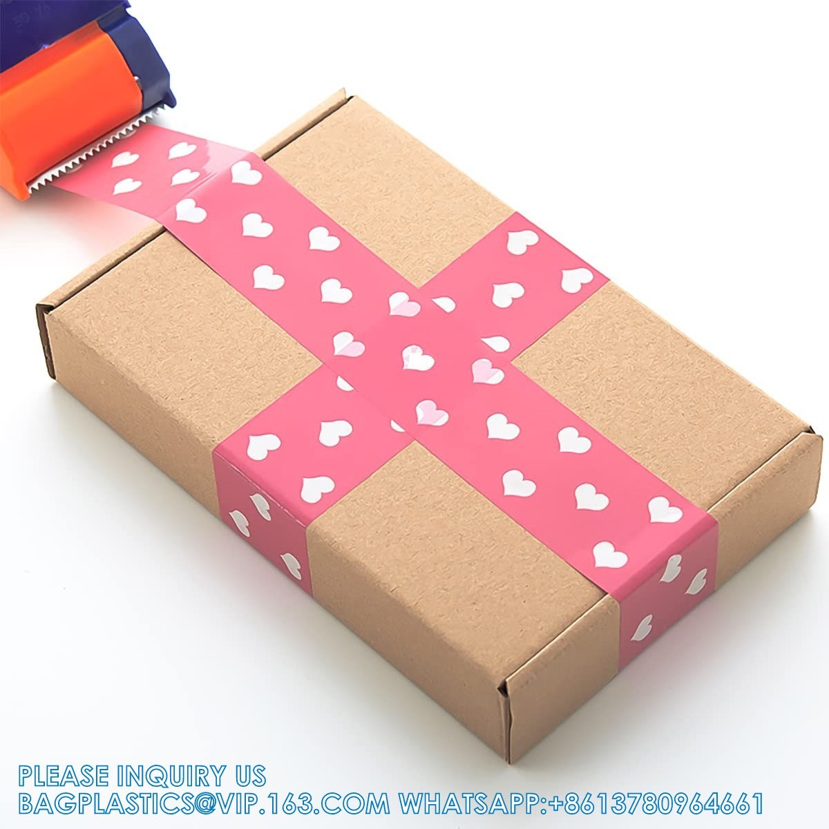 Personalized Packing Tape Clear Transparent Custom Monochrome Logo Words Packaging Shipping Tape For Small Business