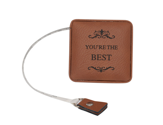 Laser Logo Retractable Tape Measure PU Leather 79 Inch Body Measuring Tape