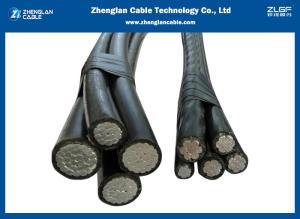 Quality Self Supporting System Overhead Insulated Cable Aluminum Conductor XLPE Insulated 2, 3, 4, 5core Aerial bundled cable wholesale