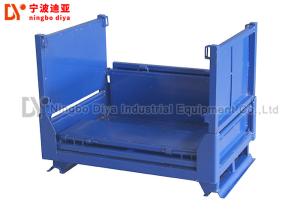 Quality Industrial Steel Folding Stacking Rack System , Blue Steel Turnover Box wholesale