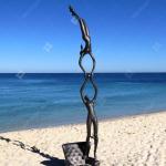 Commissioned Bronze Sculpture Hearts In Paradise Customized Size