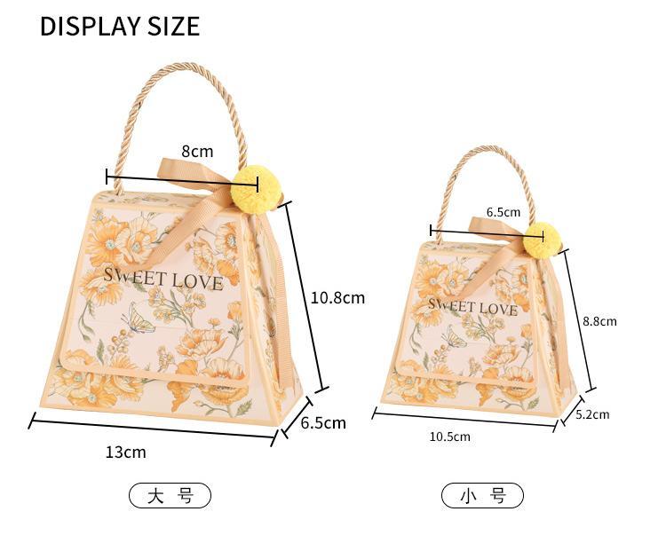 Christmas Square Shopping Candy Logo Printed Paper Bags Custom Order and Shopping Bag