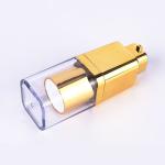 CE MSDS electroplate 30ML Aluminum Square Cosmetic Airless Bottle