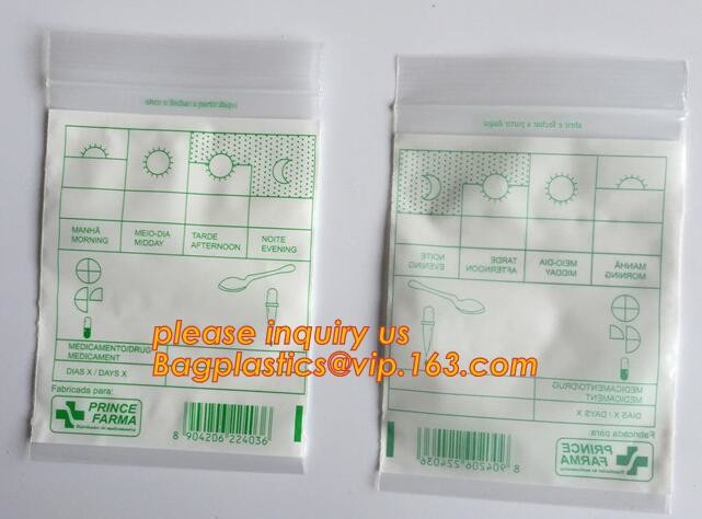tablets pills packaging bag, poly medical dispenser Zip lockk bag drug zipper bags reclosable bags, zipper bag medical min