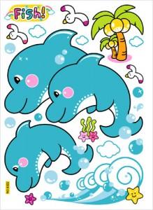 Quality Cute Childrens Dolphin Wall Sticker Vinyl wholesale