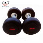 Rubber Coated Fitness Equipment Dumbbells With Maximum Grip Knurled Handle