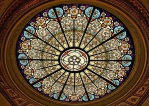 Quality Custom Pattern Stained Glass Panels Textured Surface For Cathedral wholesale