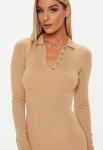 Spring Clothing Women Midi Knit Dress Long Sleeve