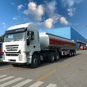 Quality 3 Axles 42000L 28t Insulated Carbon Steel Tanker Semi Trailer with Fuwa Axle 13t and Mechinical Suspension for Crude Oil Bitumen wholesale