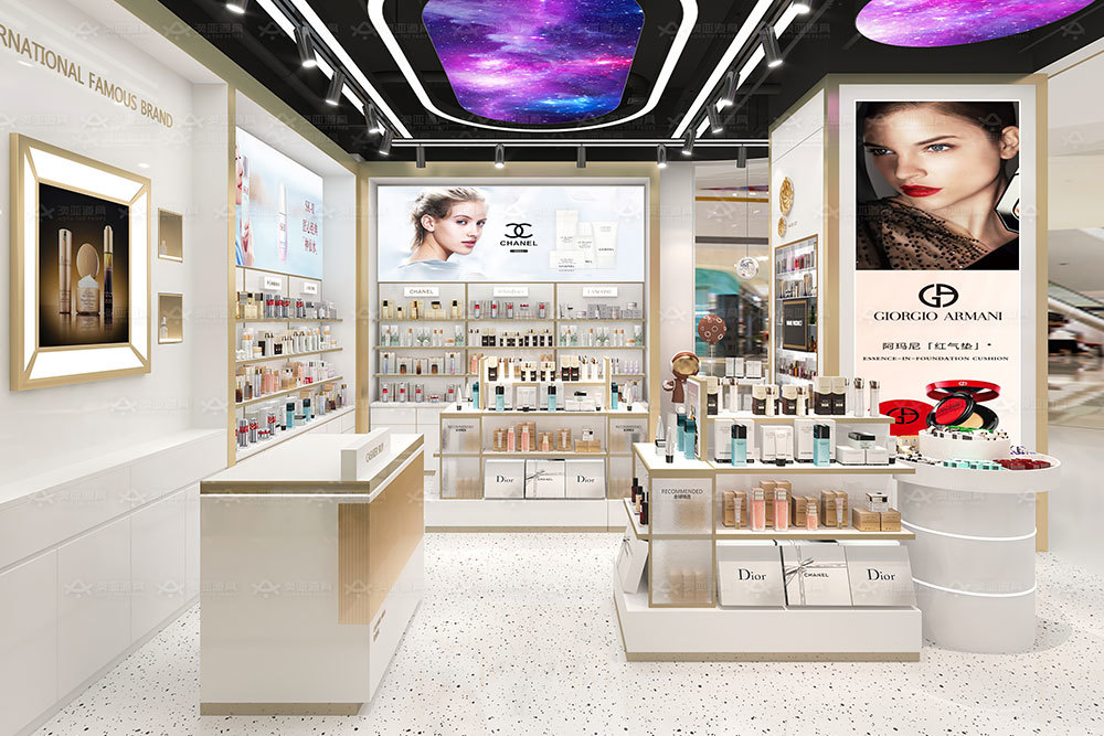 Modern Simplicity Beauty Store Design Perfume Display Rack for Skincare Store Display and Luxury Shop Fitting
