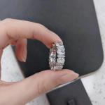 Wedding Bridal S925 CZ Sterling Silver Cubic Zirconia Rings Women Jewelry