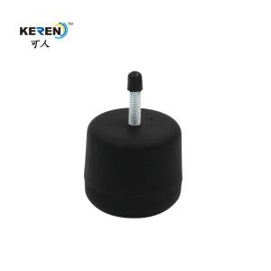 Quality KR-P0266 55mm Plastic Furniture Legs Replacement , Black Sofa Feet Strong Load Bearing wholesale