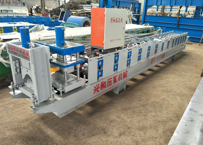 Grey Color Ridge Cap Roll Forming Machine Using GI Colored Steel Material