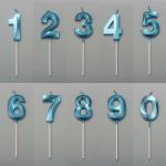 Wholesale Number Candles Gold-Plated 0-9 Wax Cake Candle Mini Cake Shaped