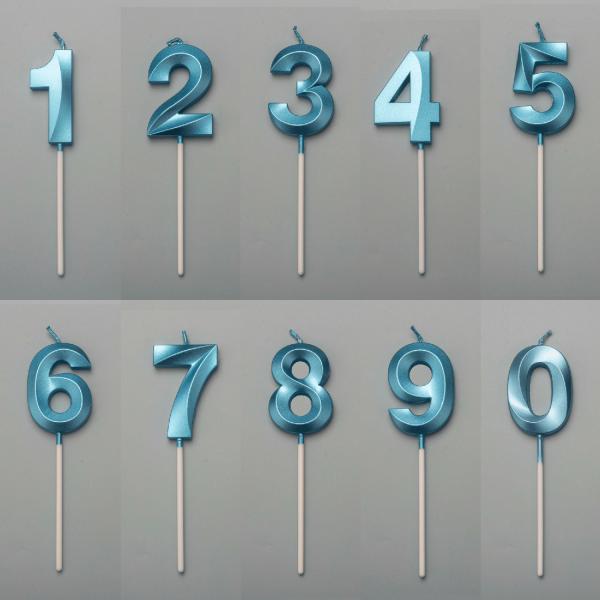 Wholesale Number Candles Gold-Plated 0-9 Wax Cake Candle Mini Cake Shaped