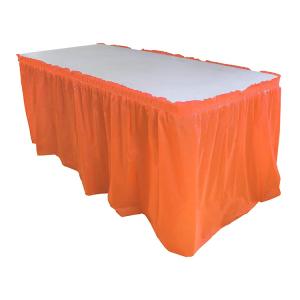 Quality Rectangle Table Skirt , Non Toxic PEVA Plastic Ruffled Table Skirt wholesale