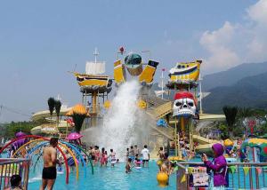 Quality Aqua House Playground Adult Theme Park Pirate Ship / Amusement Water Slide wholesale
