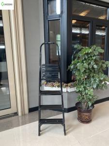Quality 3 Foot 4 Step Ladder Aluminium 6063 Wear Resistant Black wholesale