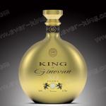 High White Flint Glass 700ml Luxury Liquor Bottles For Brandy