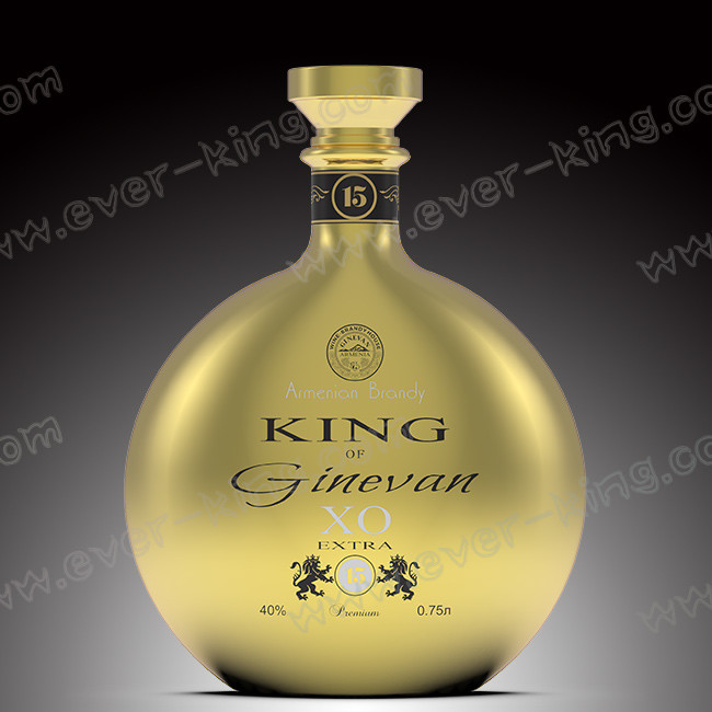 High White Flint Glass 700ml Luxury Liquor Bottles For Brandy
