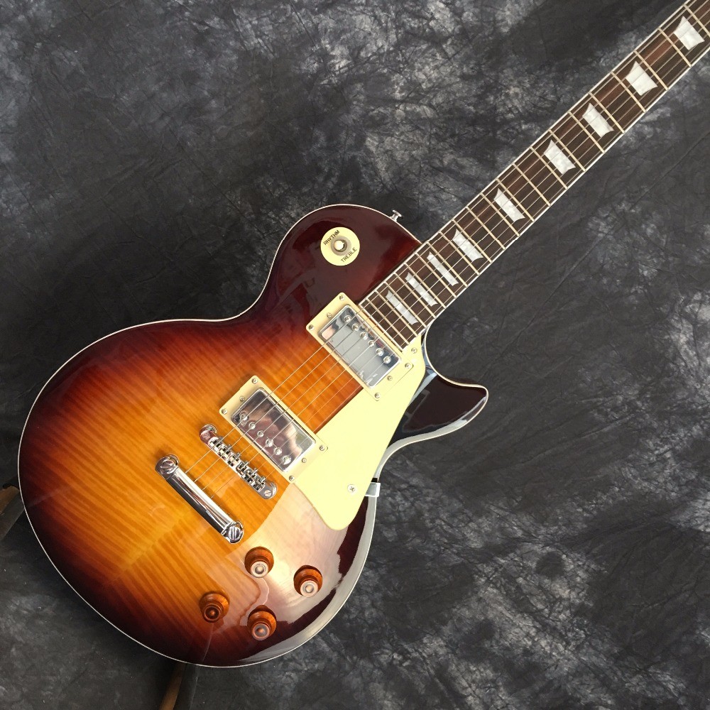 Flamed maple top sunburst LP Electric Guitar