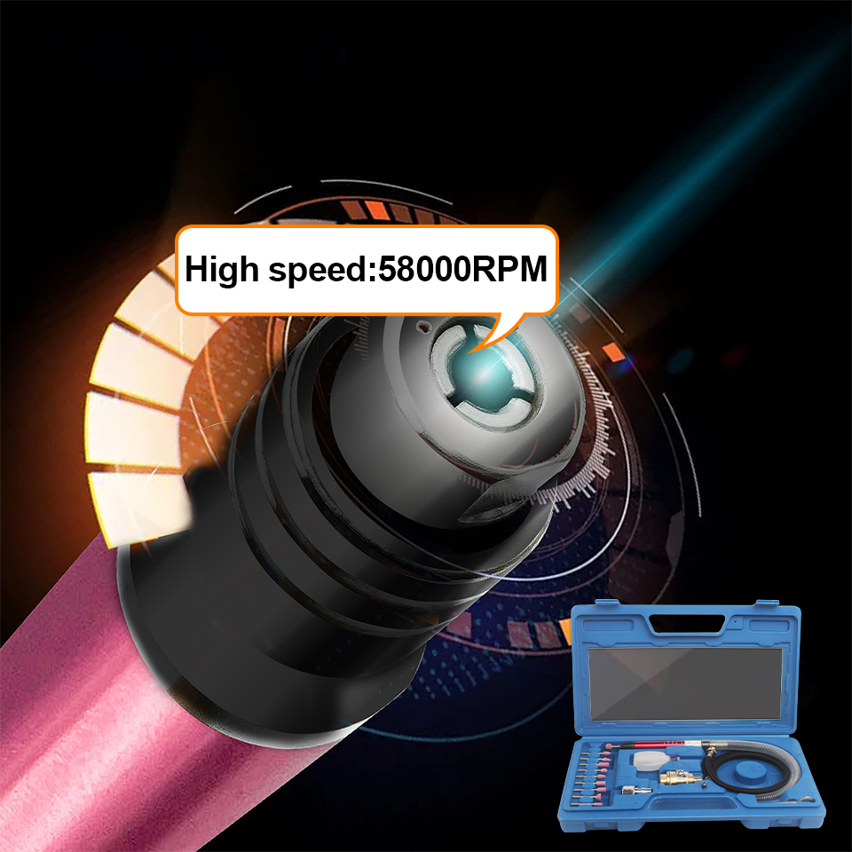 90 PSI Jewelry Engraving Machine Air Angle Die Grinder 58000 RPM High Speed