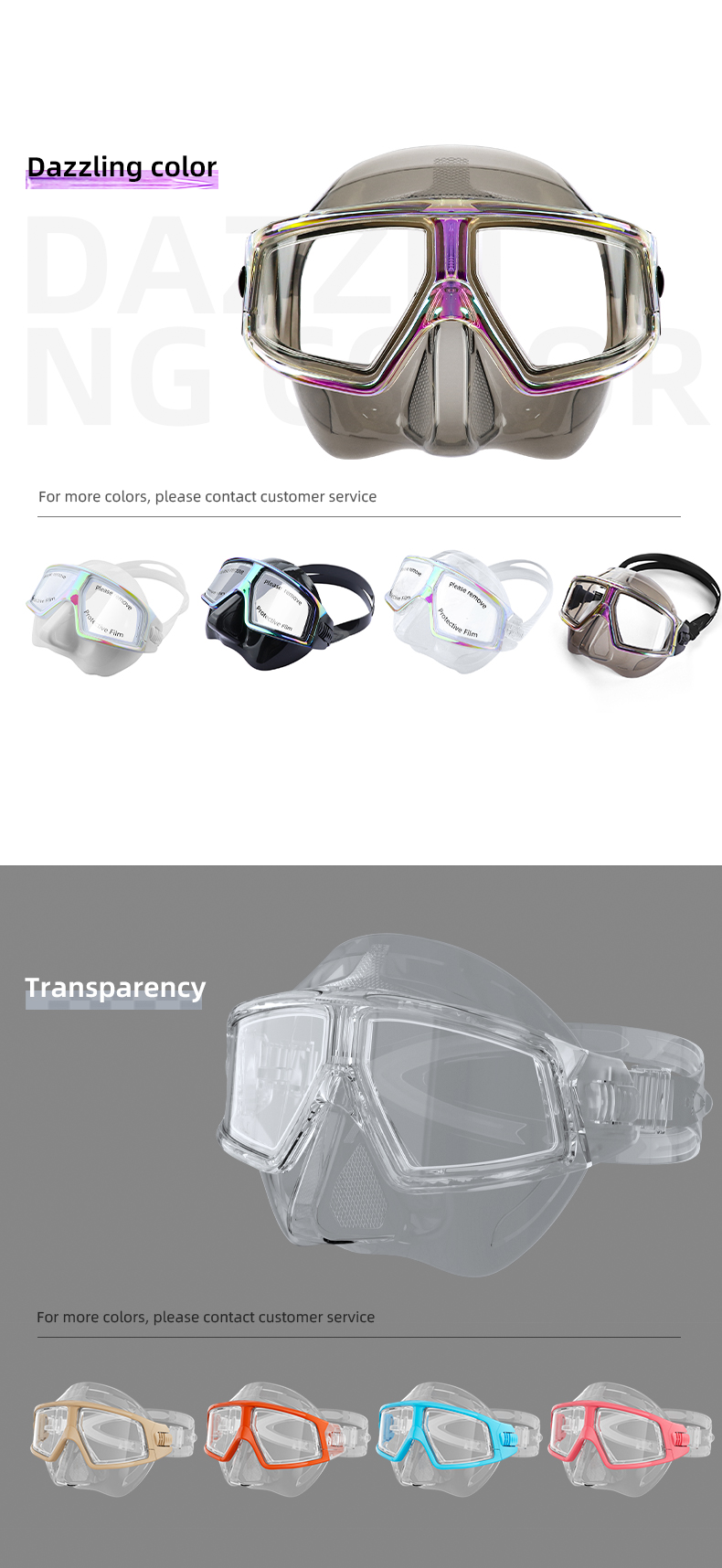 Resin Lens Silicone Scuba Diving Defogging Snorkel Mask Lightweight For Adults
