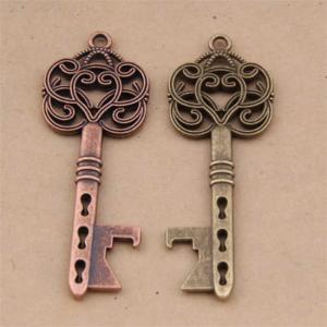 Quality Die Casting Innovative Wedding Favor Antique Key Shape Beer Bottle Opener key Ring, Cheap Promotion Gift wholesale