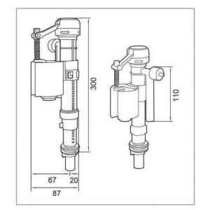 Quality ABS Upc Toilet Flush Tank Accessories With Dual Concealed Flush Valve Push Button wholesale