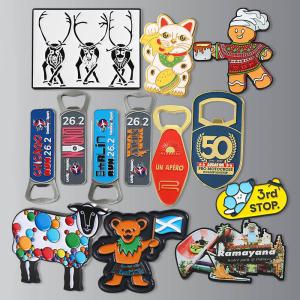 Quality 3D Metal Refrigerator Magnet Bottle Opener for Travel Souvenir wholesale