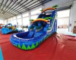 OEM Rainbow Inflatable Water Slide Jumping Bouncer Castle