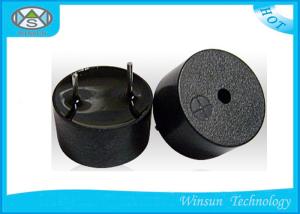 Quality Small Size Micro Piezo Buzzer 12V Black D14 x H7.5mm For Telecommunication wholesale
